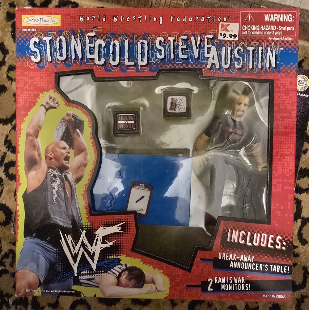 1998 JAKKS WWF Stone Cold Steve Austin Action Figure Set